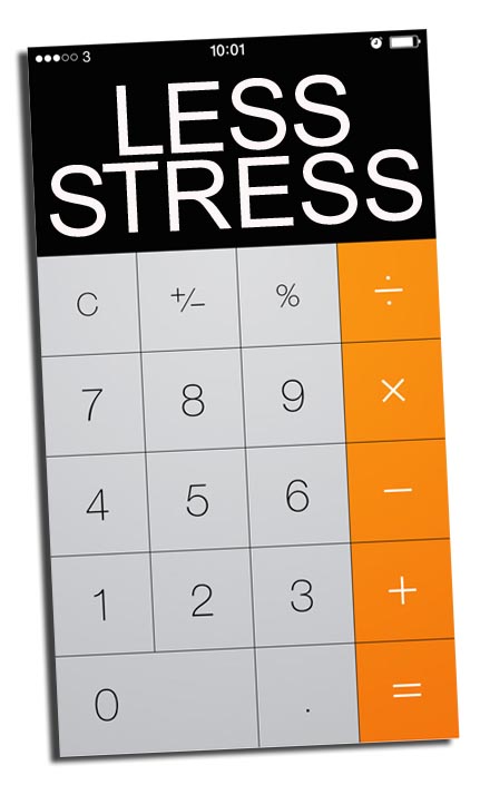 A Budget Calculator that says "Less Stress"