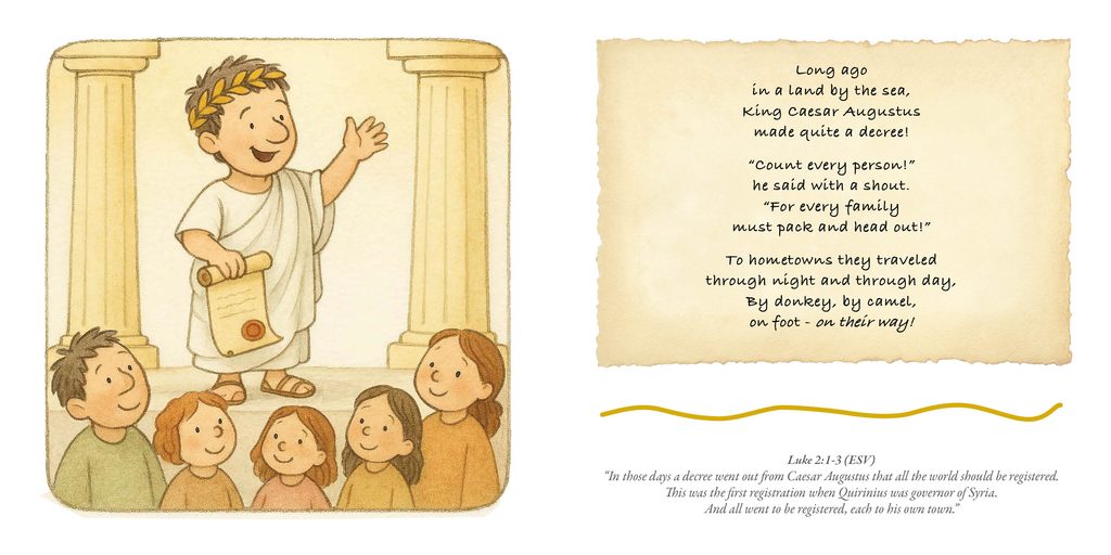 God's Greatest Gift: A Christian Christmas Story Book in Rhyme 2 01. Caesar Augustus