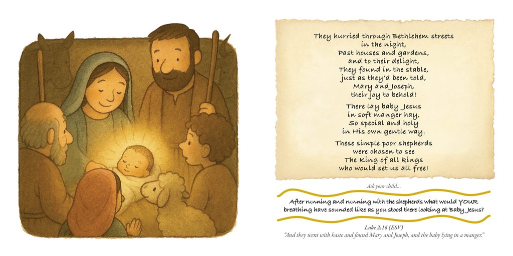 God's Greatest Gift: A Christian Christmas Story Book in Rhyme 4 08. Shepherds and Baby Jesus