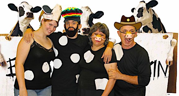 Chick fil A's Cow Appreciation Day 2021: Dress Like A Cow & Get FREE Food 3 A recent Cow Appreciation Day at Chick-fil-a in Scottsdale. The had a photo booth set up and we took pictures with our son Joe, his wife Sarah with Steve & Annette.