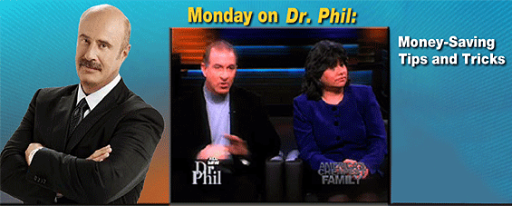 Dr. Phil promo banner with Steve & Annette Economides.