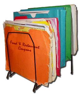 File folder system for sorting mail and junk mail.