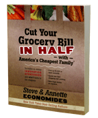 Cut Your Grocery Bill in Half book cover by Steve & Annette Ecoomides