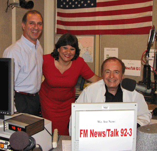 Steve Economides, Annette Economides and Pat McMahon on KTAR Radio.