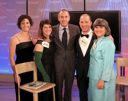 Matt Lauer from the Today Show with Steve & Annette Economides and daughter's Becky and Abey