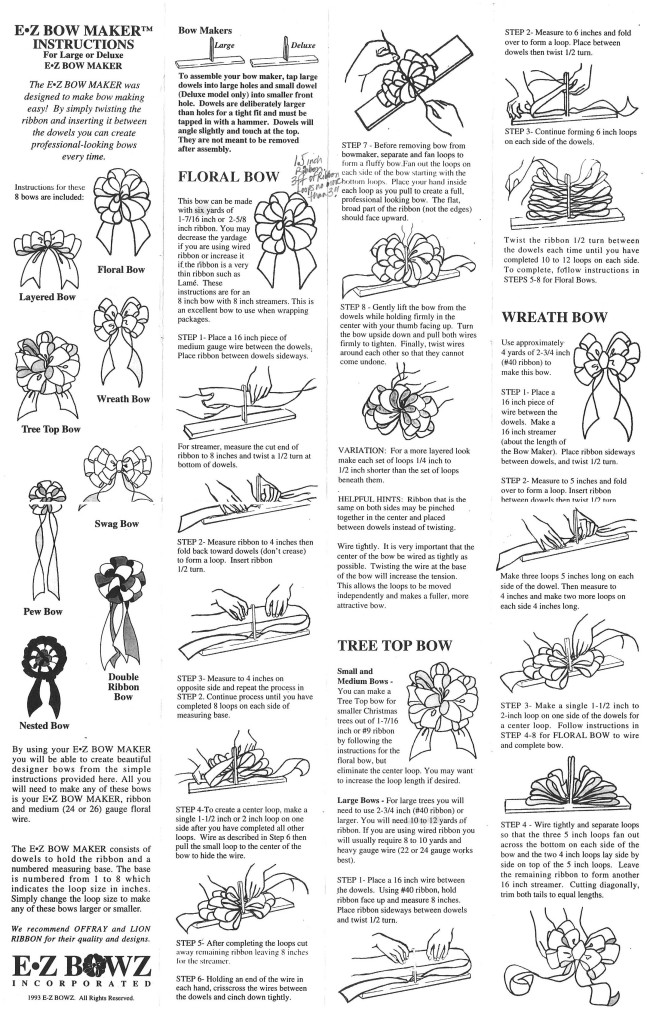 Bowmaker Instructions Page1