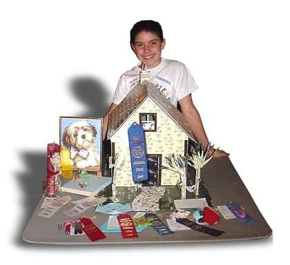 Inexpensive Summer Activities - For Kids & Families 4 Abbey with her Arizona State Fair ribbons and awards.