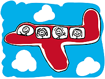 Christmas on a Small Budget—30 Ideas For A Magical Holiday 2 A child's drawing of an airplane for using Airline Points to buy Christmas presents.