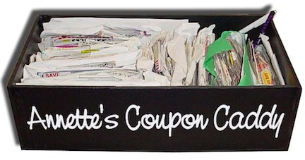 Couponing for Beginners: How to Find & Start Using Coupons 2 Annette's coupon caddy and filing system.