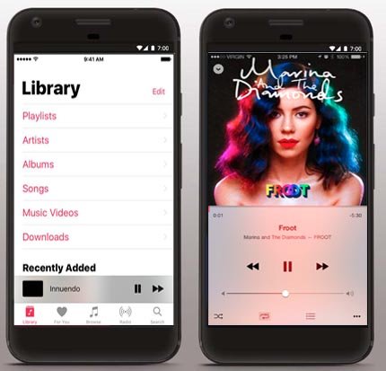 Apple Music App Screenshots.