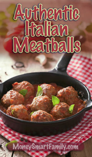 Ground Beef Main Dish Recipe Collection 5 A Delicious, Homemade, Authentic Italian Meatball Recipe! #Meatballs #GroundBeefMeatballs #TraditionalMeatballs #AuthenticMeatballs