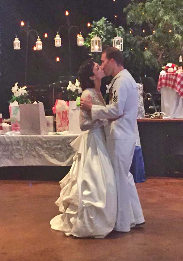 Easy! How to Save Money Cutting Glass at Home DIY 2 Bride and groom dancing on the dance floor with lanterns in the background.