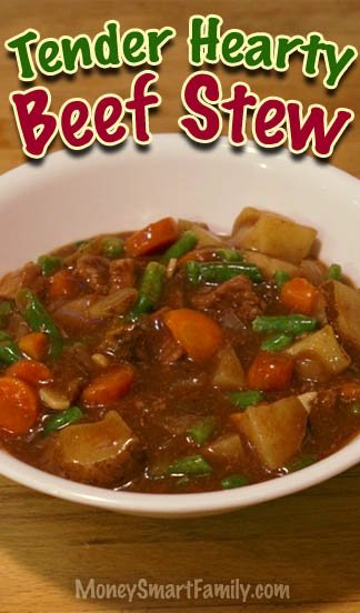 Chunk Beef Main Dish Recipes - Recipe Round-Up 2 Tender Hearty Beef Stew Recipe #BeefStew #BeefStewCrockpot #BeefStewStoveTop