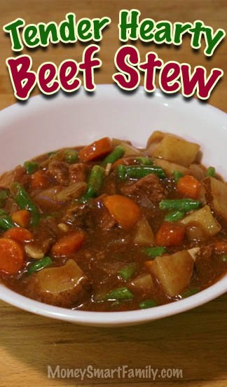 Tender Hearty Beef Stew Recipe #BeefStew #BeefStewCrockpot #BeefStewStoveTop 