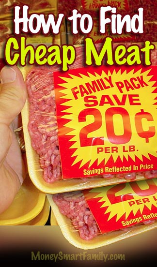 How to find cheap meat deals at the grocery store.