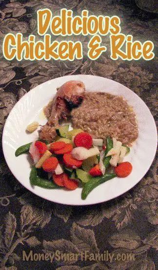 Chicken-And-Rice-Recipe-Vert Delicious Baked Chicken and Rice Recipe. One Pan in the Oven, Awesome Dinner! #BakedChickenNRice #ChickenNRiceInOven