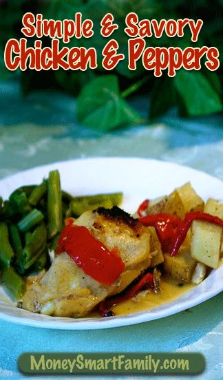 Chicken-Peppers-Recipe Savory Italian Chicken with Sweet Vinegar Peppers Recipe. #ChickenAndPeppers #ItalianChickenAndPeppers #ChickenAndSweetPeppers