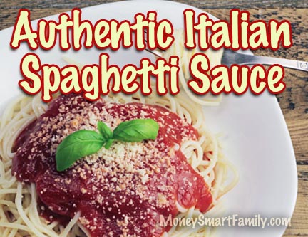 Vegetarian Main Dish Recipe Roundup 7 A plate of spaghetti covered with a red, 4th Generation authentic Italian spaghetti "gravy." It's better than Ragu.