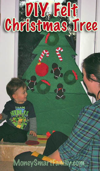 10 Stunning & Fun, Budget-Friendly DIY Christmas Craft Ideas 8 Felt Christmas Tree for Preschoolers, so easy to make, great do it yourself craft project!