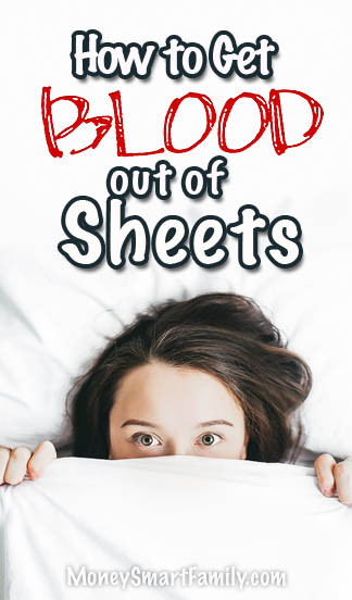 How to Get Dried Blood Out of Sheets: 11 Tested Solutions to Remove Stains 13 How to get dried blood out of Sheets. A woman with the sheets pulled up over her nose.
