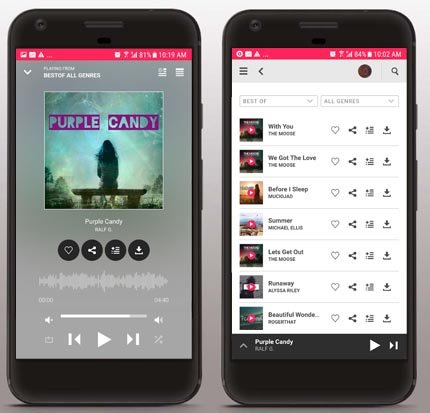 Jamendo Music download app screenshots