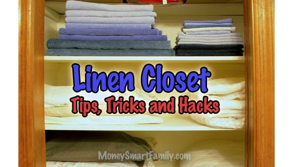 Linen Closet organization tips and hacks.