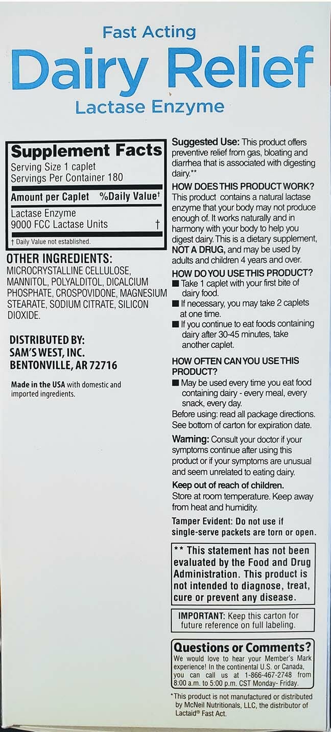 Save on Lactose Intolerance Costco Sams Lactaid which is Best? 2024