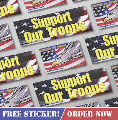 Military Times Support our Troops Free Stickers