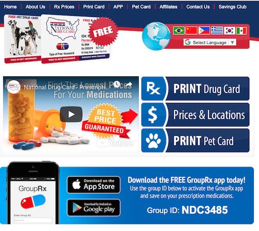 Save Money on Prescriptions: 13 Ways to Get Pharmacy Drugs and Medications for Less 3 National Drug Card Sign Up Page.