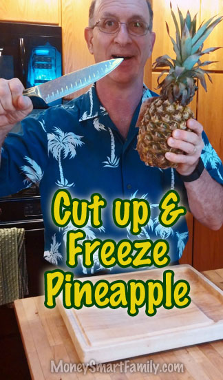 Save Money on Fruits & Veggies - Produce Savings 12 How to cut up and freeze a pineapple - the easy way.