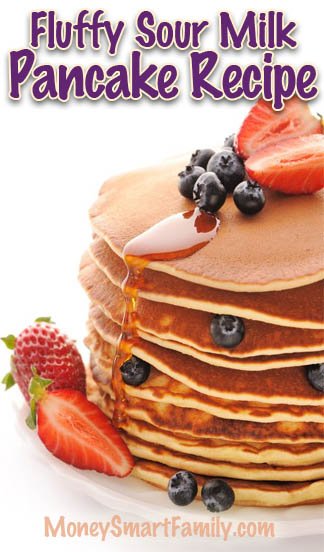 12 Easy Bread Recipes - Round-Up Page 12 Fluffy Sour Milk Pancake Recipe/ Sour Milk Recipes Baking/ Sour Milk Recipes #SourMilkPancakes #SourMilkRecipes #FluffyPancakeRecipe