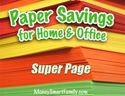 If you want to find ways to save paper for your home and office check out this page.