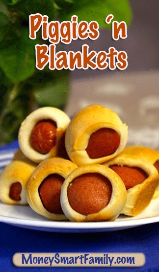 Pork Main Dish Recipes (Ham and Sausage too) – Delicious to Eat! 6 The Perfect, Easy Appetizer Recipe for any Event or Party! #PiggiesAndBlankets #HotDogAppetizer #HotDogsBiscuits