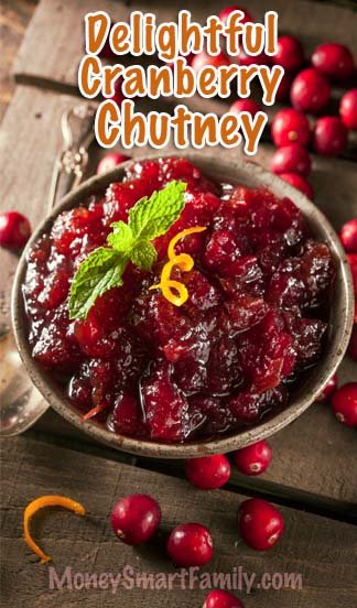 Cranberry Chutney - A Delightful & Easy Cranberry Sauce. #CranberryChutney #CookedCranberrySauce #EasyCranberrySauce