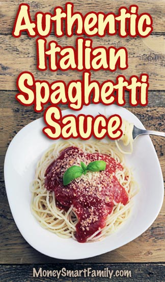 Vegetarian Main Dish Recipe Roundup 6 An Authentic Italian Spaghetti Sauce Recipe #ItalianSpaghettiSauce #HomemadeSpaghettiSauce #SpaghettiSauceFromScratch #ItalianGravyForPasta