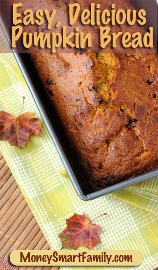 12 Easy Bread Recipes - Round-Up Page 17 Fabulous & Fresh Pumpkin Bread. Perfect snack or treat for the Fall Season! #PumpkinBread #ChocolateChipPumpkinBread #EasyBreadRecipe