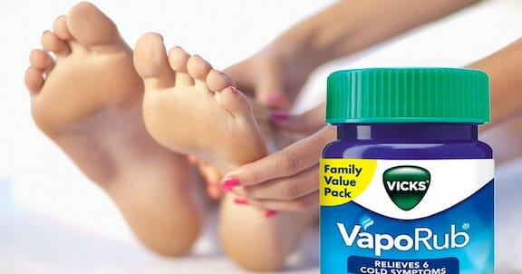 Put vicks vaporub on your feet to cure a cold