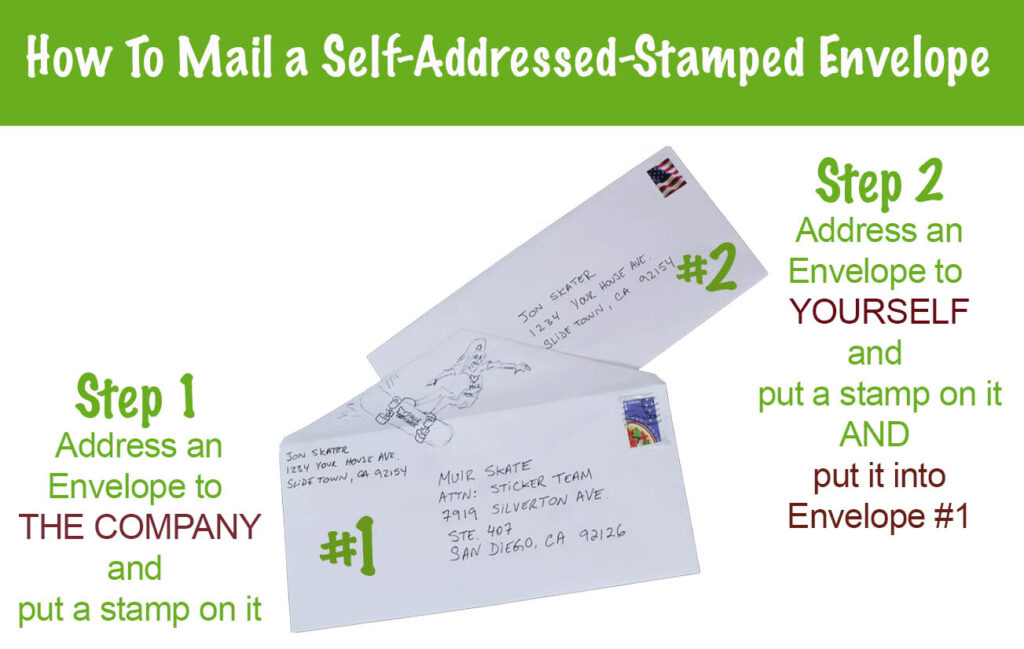 How to prepare a Self Addressed Stamped Envelope for mailing.