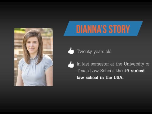 Diana's Story about dual credit at home for college.