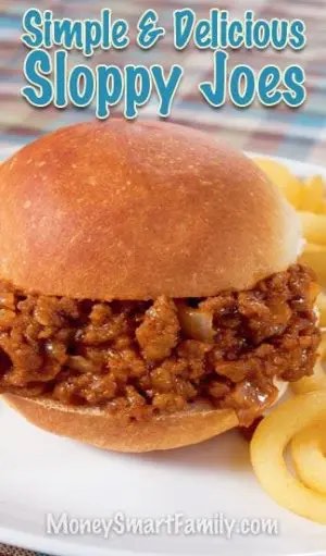 Ground Beef Main Dish Recipe Collection 2 A Simple & Delicious Sloppy Joe Recipe that takes less than an hour to make! #SloppyJoes #SloppyJoeSandwich #SloppyJoesStoveTop