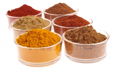 Bulk Spices in Glass bowls - Grocery Shelf Items