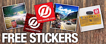Free stickers from The House.