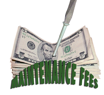 Is Buying a Timeshare Really Worth It? Are They a Scam or a Good Investment? 4 A pile of $5 bills with a screwdriver being pushed into them representing the huge fees charged by timeshares for maintenance costs.