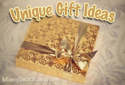 A golden gift box for the unique and creative gift ideas super page.