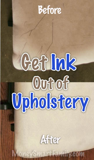 How to get ink out of upholstery - #InkStainRemoval #RemoveUpholsteryStain #DIYCleanUpholstery #DIYCleanFurniture #DIYCleanFabric