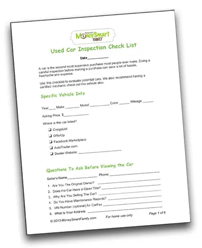 Used Car Buying Checklist: 7 Easy Things to Do When Buying from a Private Seller 2 Used Car Inspection Checklist
