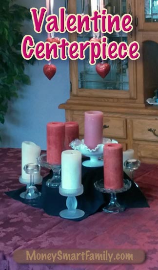 Valentine's Day Decor Ideas & DIY Project Ideas 6 A Beautiful Valentine Centerpiece Decoration made with Pillar Candles.