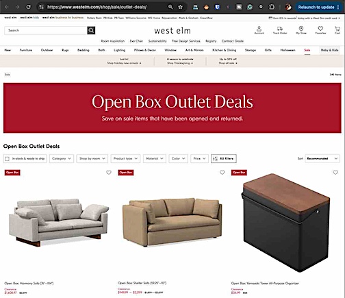 The Ultimate Guide to 28 Most Popular Online Outlet Stores 22 West Elm Open Box Outlet Deals