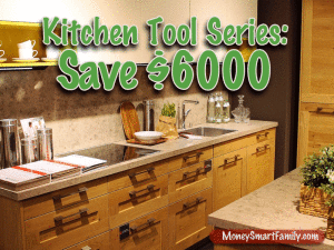 Kitchen counters and cabinets for kitchen savings.