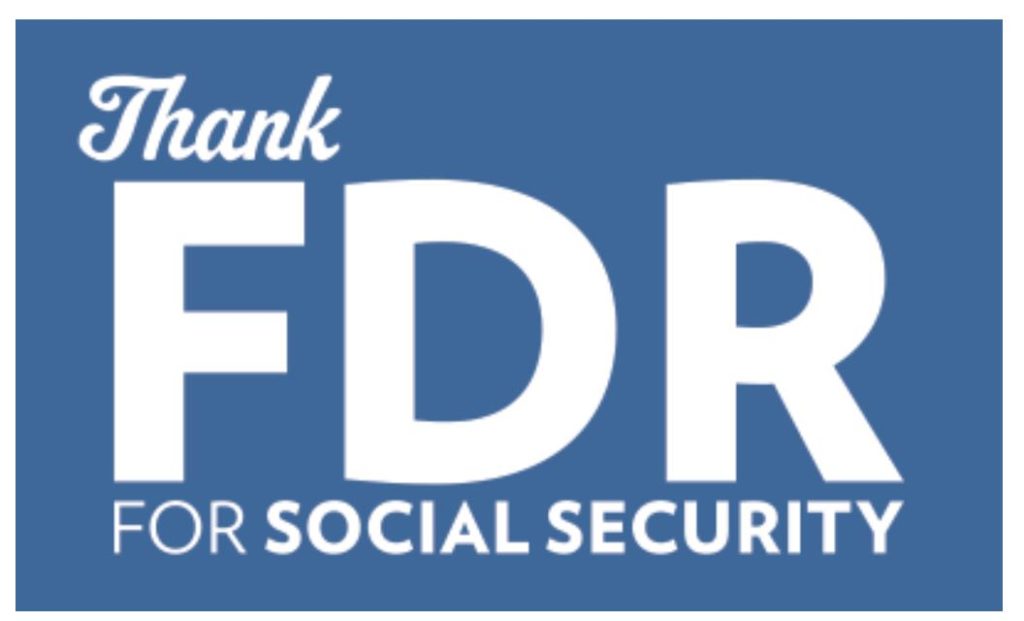FDR - Social Security Free Sticker from Dccc.org